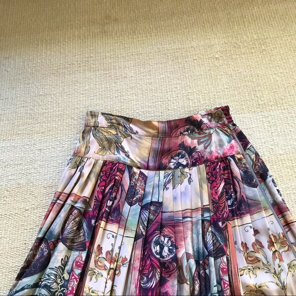 ✨Vintage 1980’s Platinum Dorothy Schoelen Floral Skirt, Sz12 - Picture 2 of 6
